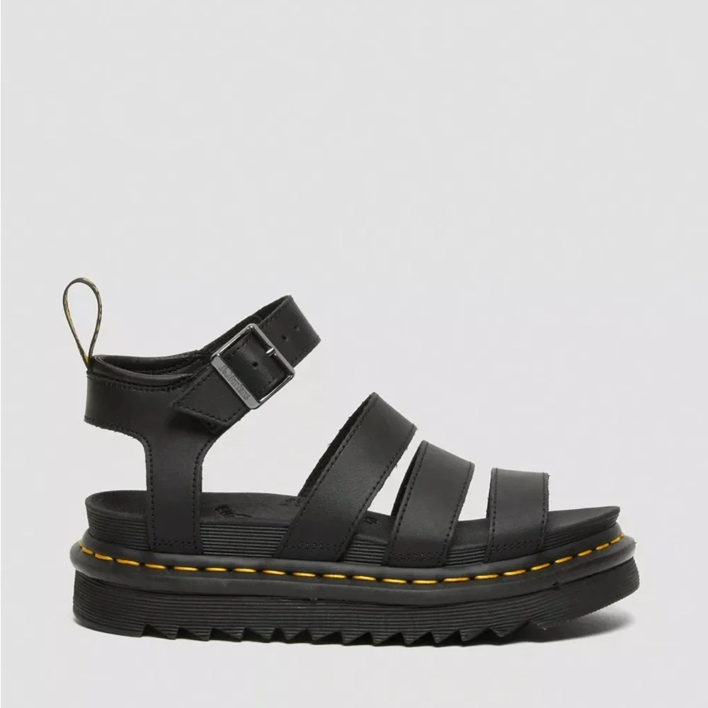 Dr Martens Blaire stewpot sandal in black 6 - Picture 7 of 16